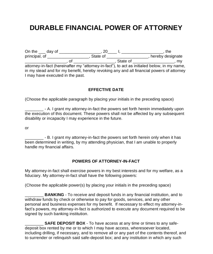 Power of Attorney Forms