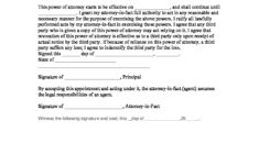 sample limited power of attorney form pdf