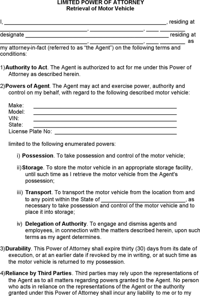 15 Power Of Attorney Forms For California Print Paper 