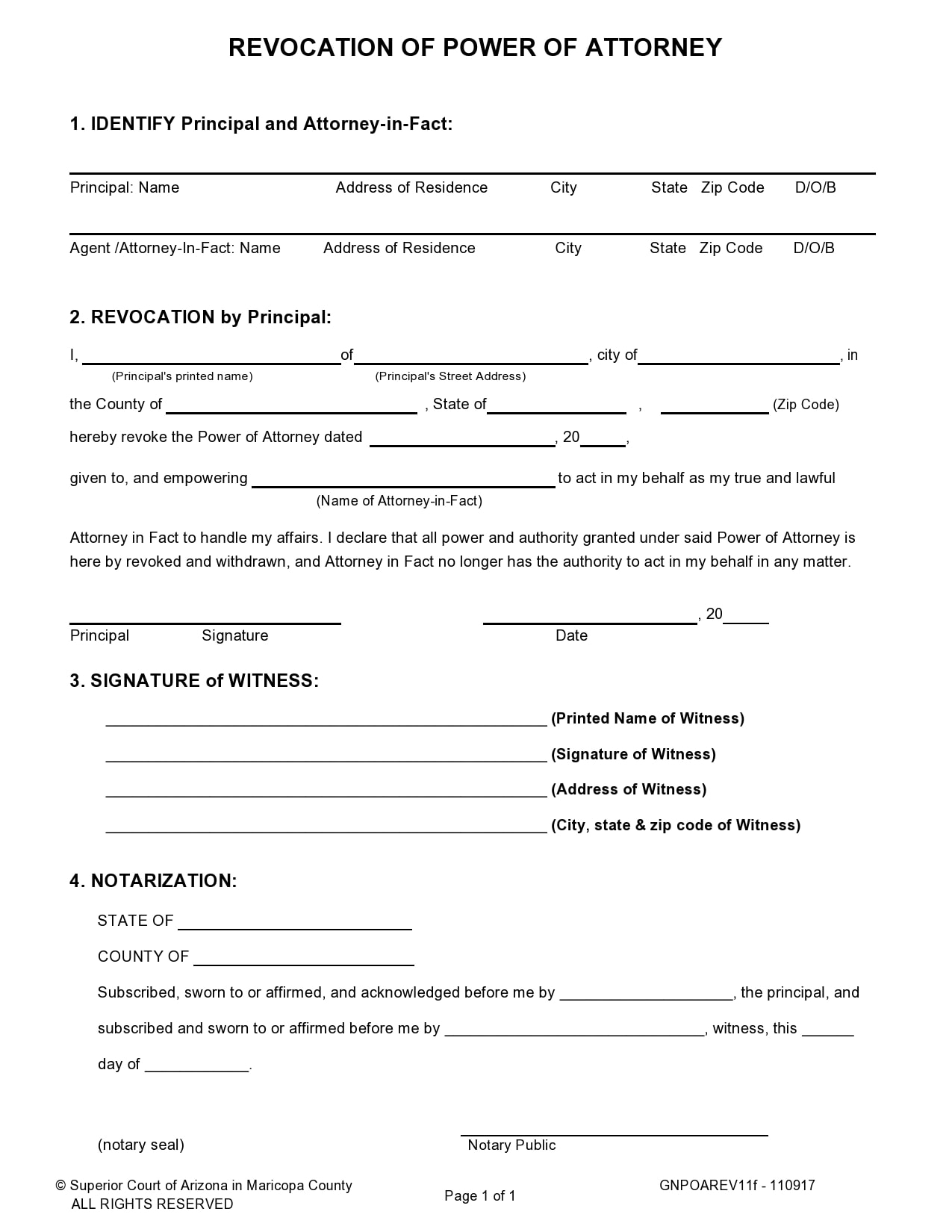 30 Free Power Of Attorney Revocation Forms Word PDF 