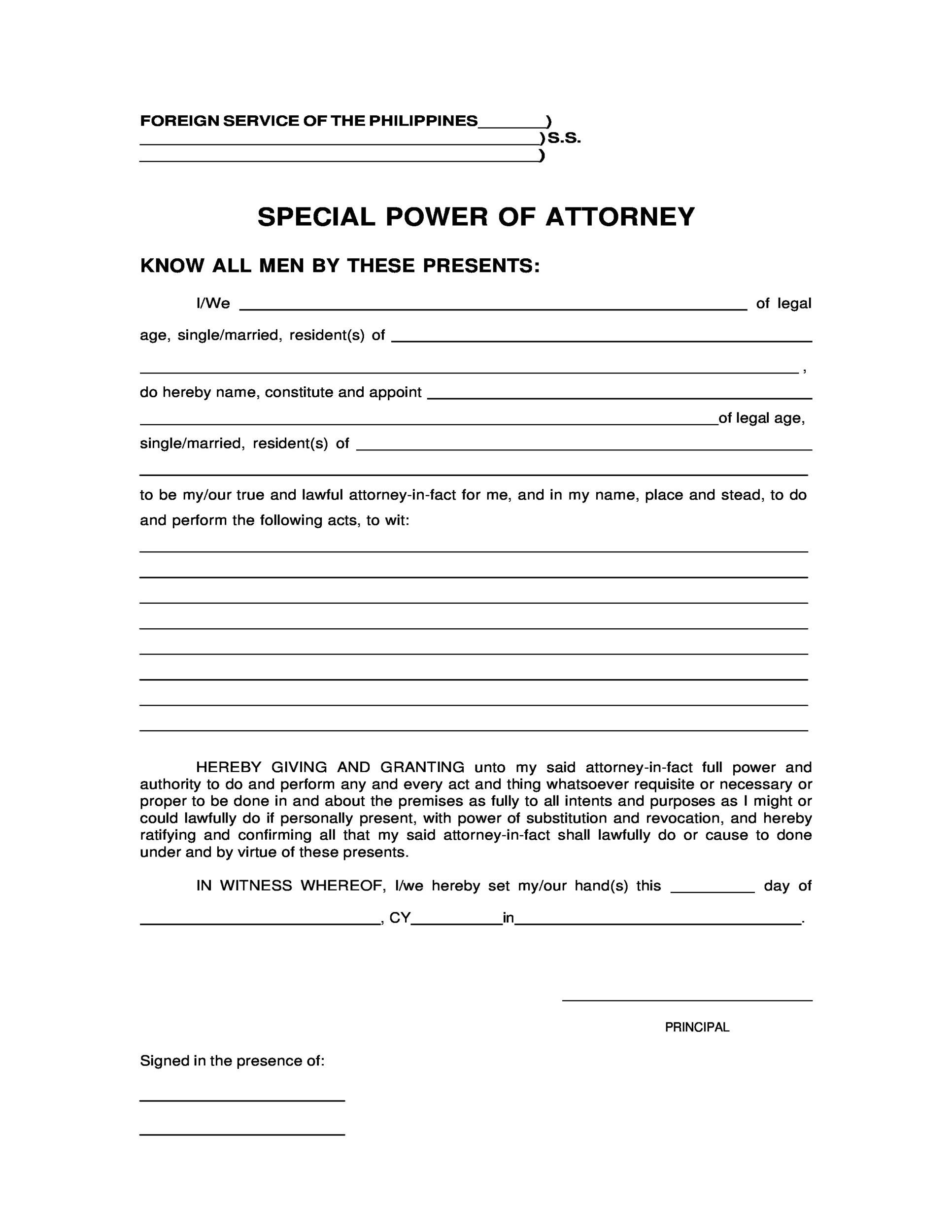50 Free Power Of Attorney Forms Templates Durable 
