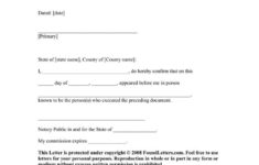 8 notarized letter template free download 8 Notarized Letter Template Free Download