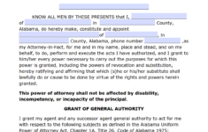 Alabama Durable Power Of Attorney Form Power Of Attorney