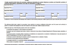 Alaska Tax Power Of Attorney Form Power Of Attorney