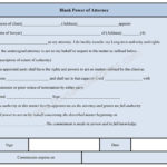 Blank Power Of Attorney Form Sample Forms