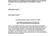 california general durable power of attorney fillable form 4 California General Durable Power Of Attorney Fillable Form