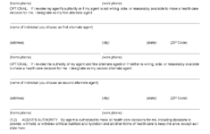 California Medical Power Of Attorney Fillable PDF Free