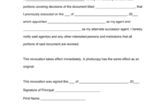 California power of attorney revocation form docx word