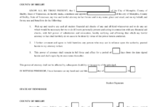 City Of Memphis Tennessee Power Of Attorney Form The