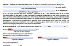 Connecticut Vehicle Power Of Attorney Form Power Of