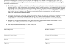 Download Florida Minor Child Power Of Attorney Form PDF