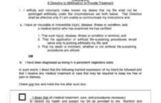 Fillable Living Will And Durable Power Of Attorney For