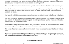 Florida FL Durable Power Of Attorney Form PDF Word