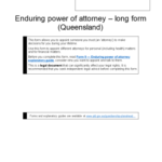 Form 3 Enduring Power Of Attorney Long Form QLD