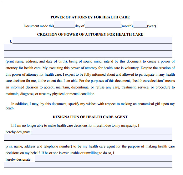 FREE 7 Blank Power Of Attorney Forms In PDF