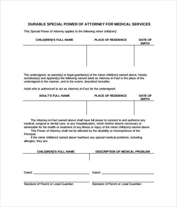 FREE 8 Sample Special Power Of Attorney Forms In PDF MS 