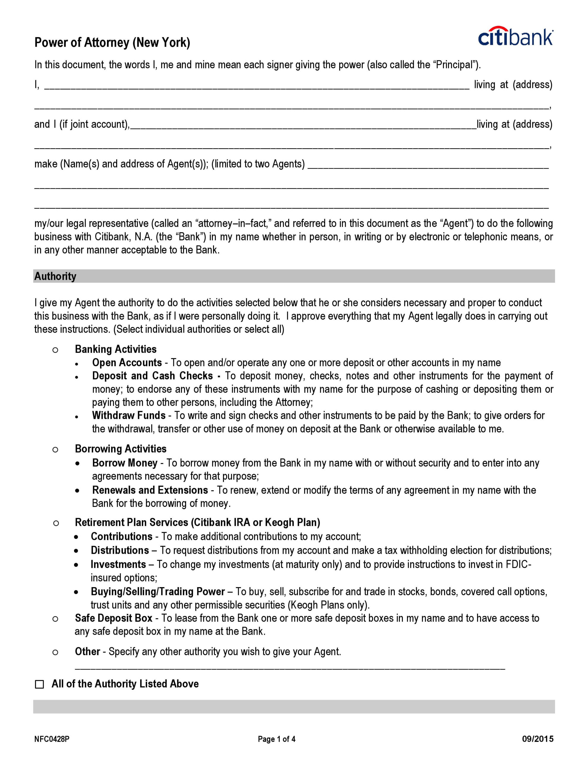 Free Bank Forms PDF Template Form Download