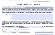 Free California Limited Power Of Attorney Form Template