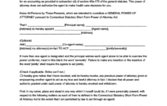 Free Connecticut CT Power Of Attorney Forms Legal