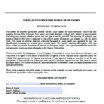 Free Durable Power Of Attorney Idaho Form Adobe PDF
