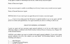 Free Fillable North Carolina Power Of Attorney Form PDF