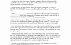 Free Fillable Rhode Island Power Of Attorney Form PDF