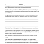Free Florida Limited Power Of Attorney Form PDF WORD