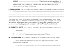 Free Florida Limited Power Of Attorney Form Word PDF