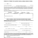 Free Florida Motor Vehicle Power Of Attorney Form HSMV