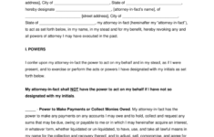 Free General Financial Power Of Attorney Form Word