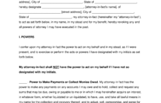 Free General Financial Power Of Attorney Form Word