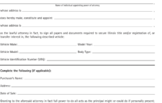 free illinois vehicle power of attorney form pdf 284kb Free Illinois Vehicle Power Of Attorney Form PDF 284KB