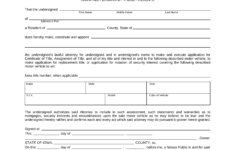 Free Iowa Motor Vehicle Power Of Attorney Form 411021