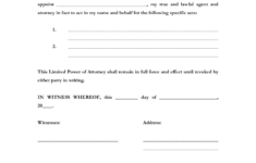 Free Louisiana Limited Power Of Attorney Form PDF Word