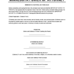 Free Minnesota Power Of Attorney Forms PDF Word