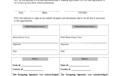 Free Nebraska Motor Vehicle Power Of Attorney Form PDF