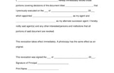 Free New Hampshire Revocation Power Of Attorney Form PDF