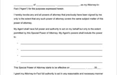 Free New Jersey Limited Special Power Of Attorney Form