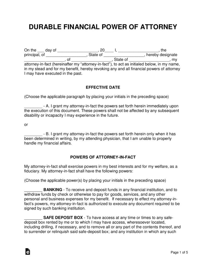 Free Power Attorney Form Free Power Of Attorney Forms Word 