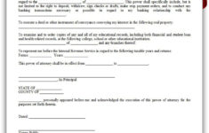 Free Printable Power Of Attorney Financial Matters Form