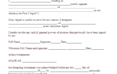 free printable power of attorney form generic 11 Free Printable Power Of Attorney Form GENERIC
