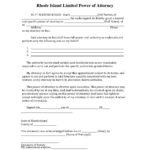Free Rhode Island Limited Power Of Attorney Form Word