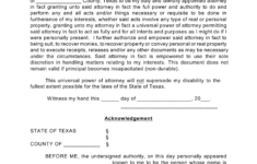 Free Texas General Financial Power Of Attorney Form