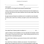 Free Texas Limited Special Power Of Attorney Form PDF