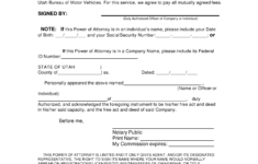 free utah motor vehicle power of attorney form word 2 Free Utah Motor Vehicle Power Of Attorney Form Word