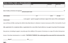 Free West Virginia Motor Vehicle Power Of Attorney Form
