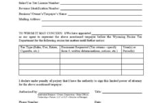 Free Wyoming Power Of Attorney Forms Adobe PDF Word