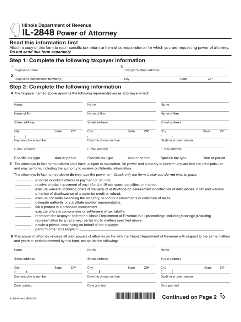 Illinois Power Of Attorney Form Free Templates In PDF 
