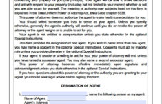 Iowa Durable Financial Power Of Attorney Form Power Of