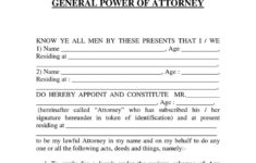 letter of attorney free printable documents power of Letter Of Attorney Free Printable Documents Power Of
